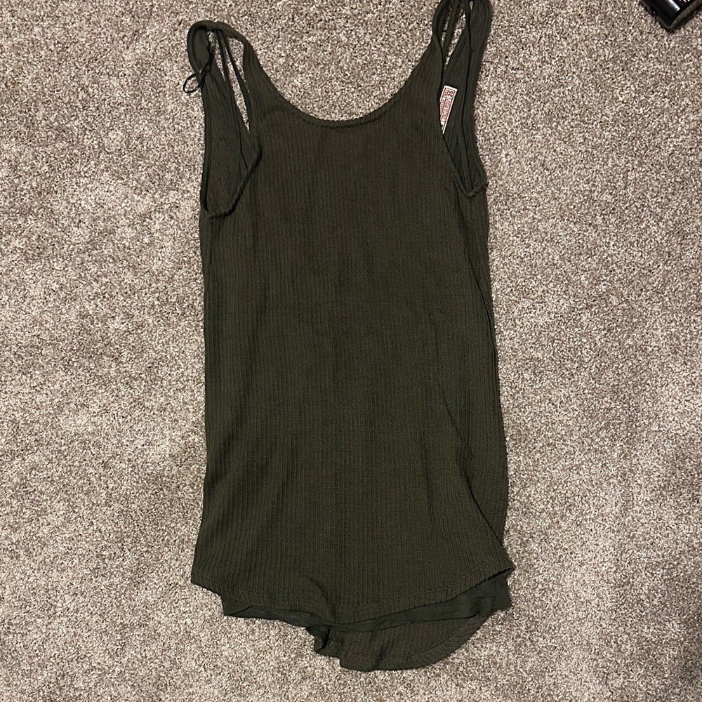 Pull&Bear Dark Green Camisole Top